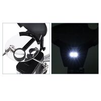 Лупа настольная мультифункциональная с подсветкой 7026B-XX, увеличение: 3X, 4.5X, 25X