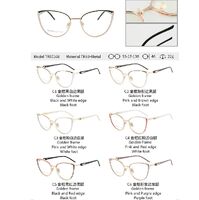 Combined frame (metal + TR90) or glasses with blue light protection, with spring hinges FA87168