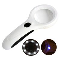 Magnifier with universal backlight, magnifying glass with handle 9586-XX, diameter 55 mm, magnification: 4Х