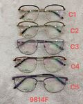 Metal frame for glasses with spring hinges 9814F