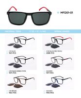 TR90 plastic frames with a sun protection clip-on MFD01-01