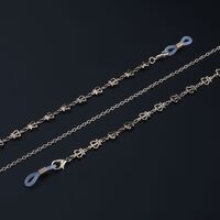 Металлическая нескользящая цепочка золотого цвета, с полой короной, для очков и масок GL882