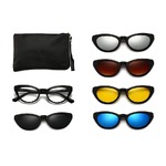 Оправа El Dorado с комплектом поляризационных солнцезащитных насадок (клипон) на магните 2351T (5 штук)