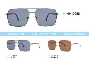 Metal frame polarized sunglasses MM1095S