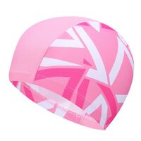 Textile waterproof swimming cap for kids 儿童花色布帽-YU