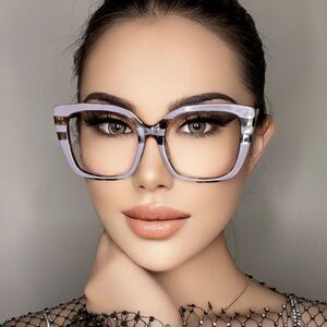 Plastic glasses with blue light protection for women 13056-8804-PN