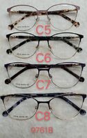 Metal frame for glasses with spring hinges 9761B