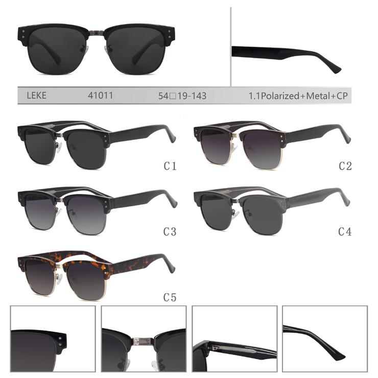 Polarized metal + CP sunglasses for women Leke LK41011