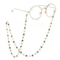 Gold-colored metal non-slip chain, with flower and yeye, for glasses and masks GL263