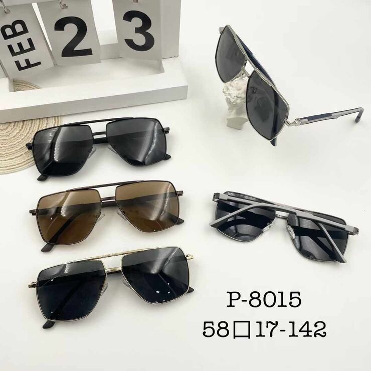 Очки солнцезащитные поляризационные металлические мужские Wilibolo P-8015