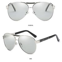 Очки металлические фотохромные с защитой от синего света 2802-GT