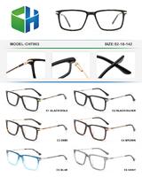 Plastic acetate frame with spring hinges CH7803-DA