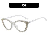 Plastic glasses with blue light protection for women 22029镶钻-PN