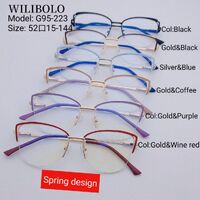 Metal ultrathin frames, with spring hinges Wilibolo G95-223