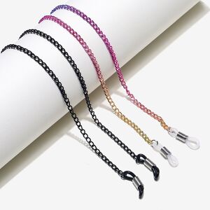 Metal non-slip chain, 2-piece set colorful and black, for glasses and masks GM018