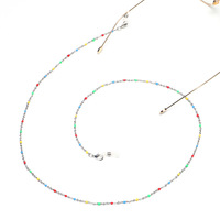 Цепочка для очков из нержавеющей стали с цветными бусинами GS045