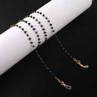 Gold-colored metal non-slip chain, with triangle crystal, for glasses and masks GL972