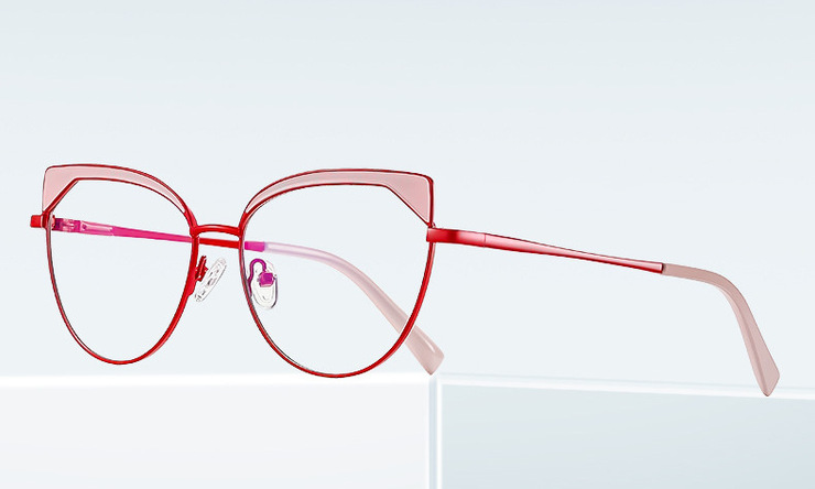 Оправа металлическая с линзами блю-блокерами 3041