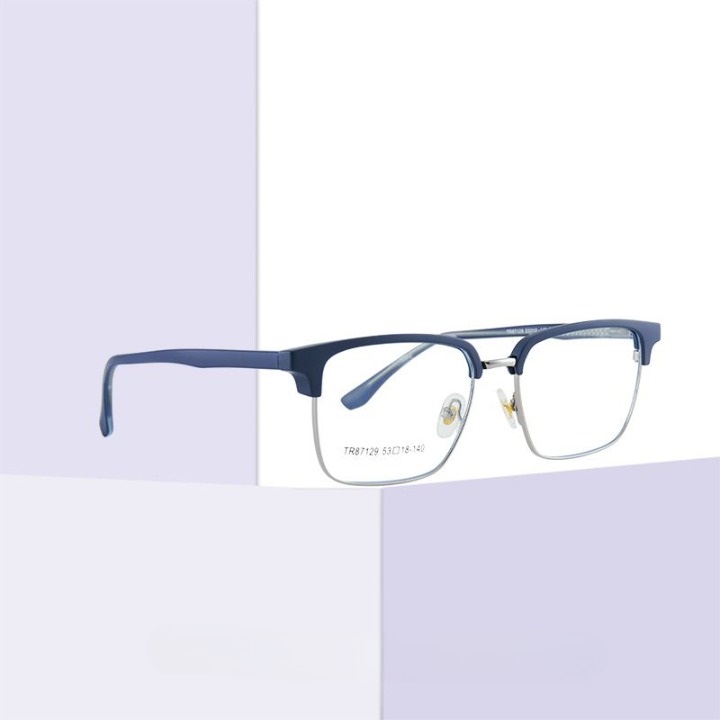 Combined frame (metal + TR90) or glasses with blue light protection, with spring hinges FA87129
