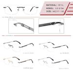 Metal rimless on screws frame for men with spring hinges LE6194-DA