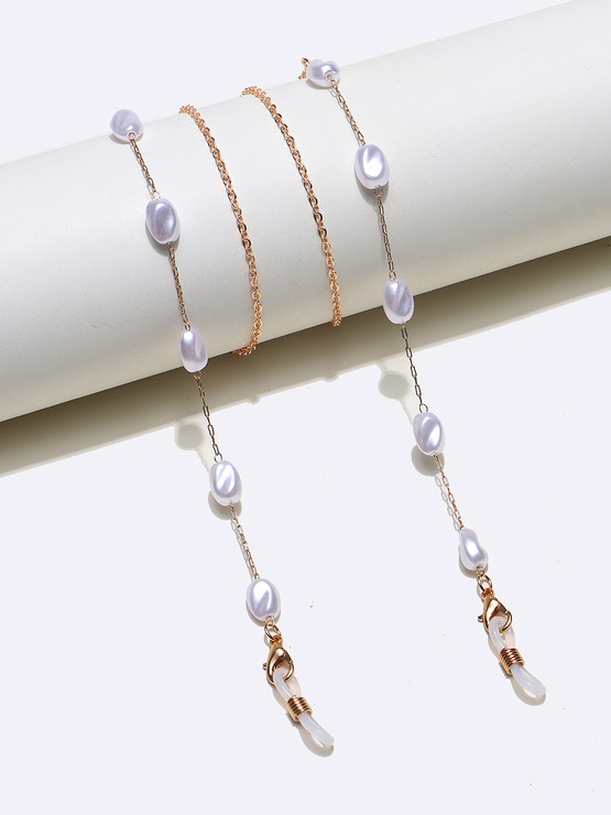 Цепочка для очков с восьмиугольными разноцветными кристаллами GL1394