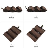 Футляр для очков и солнцезащитных очков из натуральной кожи цилиндрический на 3 отсека CF4008