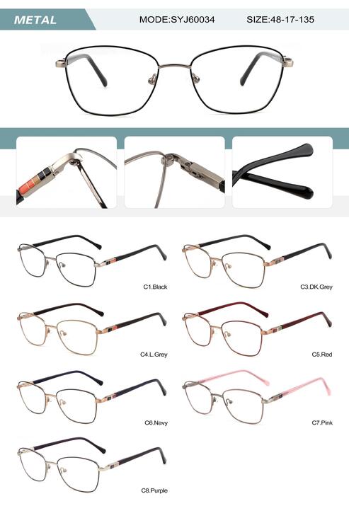 Metal frame for women with spring hinges SYJ60034-DA