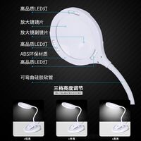 Tabletop magnifying glass with backlight 3132-XX, magnification: 5X, 10X