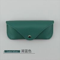 Genuine leather glasses case with microfiber lining ZY013