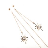 Металлическая нескользящая цепочка, с подвеской снежинка с жемчугом, для очков и масок GL788