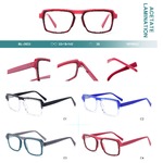 Plastic frames for glasses, acetate lamination with spring hinges Big City BL-2833