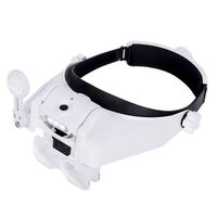 Binocular magnifier with backlight, magnifying glass with head mount 82000MC-XX, magnification: 1X, 1,5X, 2X, 2,5X, 3,5X, 8X