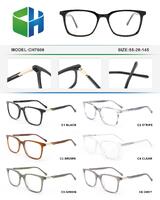 Plastic acetate frame with spring hinges CH7600-DA