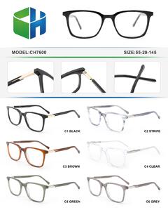 Plastic acetate frame with spring hinges CH7600-DA