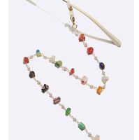 Металлическая нескользящая цепочка, с жемчугом и стеклянными бусинами, для очков и масок GL1705