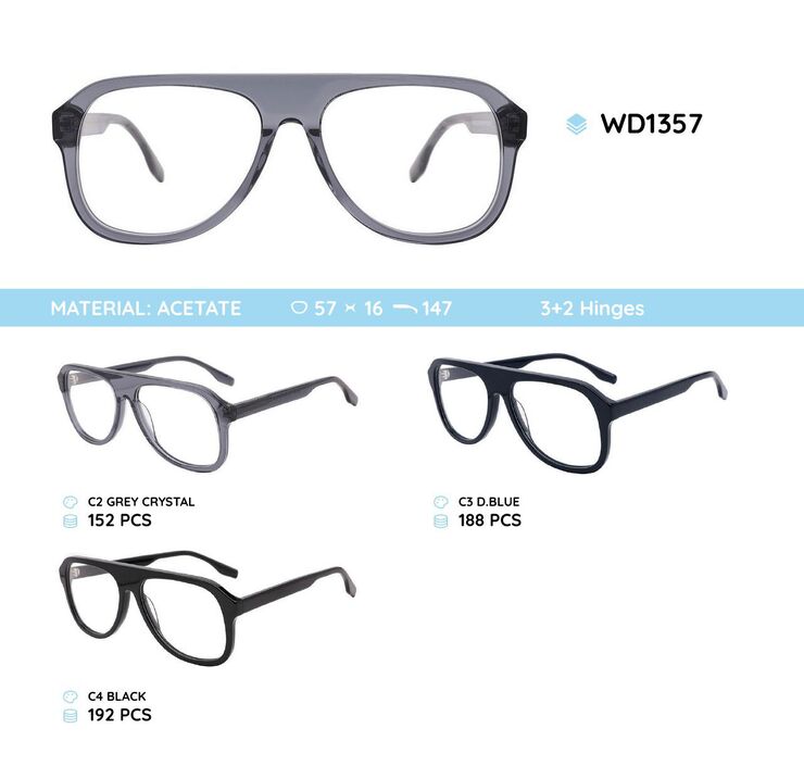 Plastic frames for glasses acetate material WD1357
