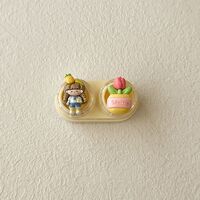 Mini soft contact lens kit retractable W-CT42辫子女孩