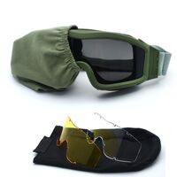 Очки защитные противоударные тактические +3 насадки ES001