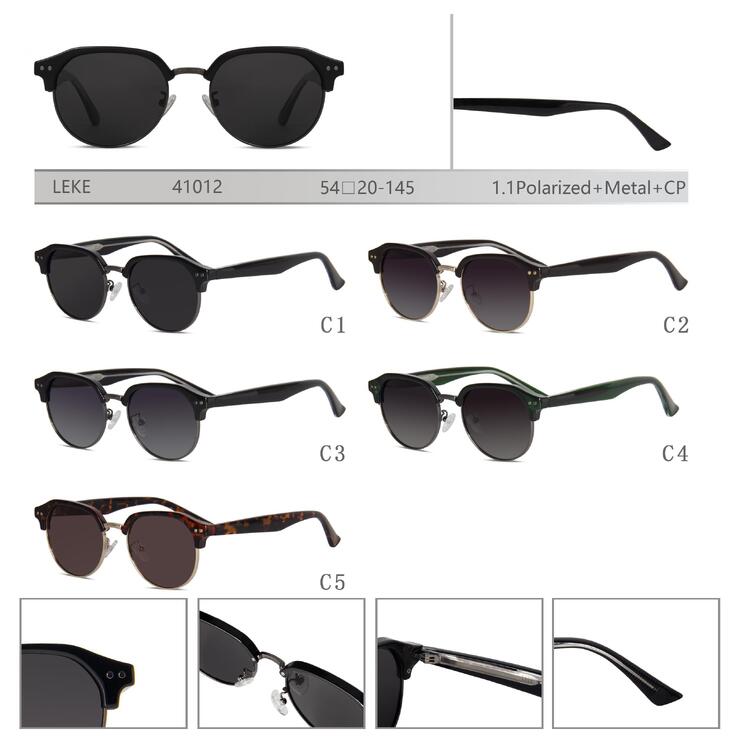Polarized metal + CP sunglasses for women Leke LK41012