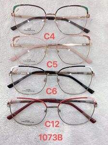 Metal frame for glasses with spring hinges 1073B