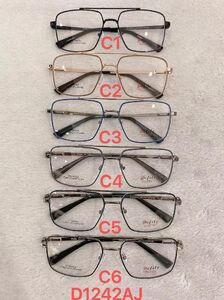 Metal frame for glasses with spring hinges Defile D1242AJ