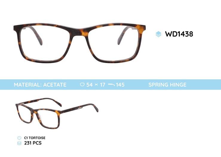 Plastic acetate eyeglasses frame for women WD1438