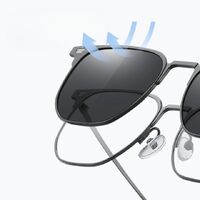 Metal Blue Ray Cut protection frame + 2 magnet sunshade clip-ons 7031-GT