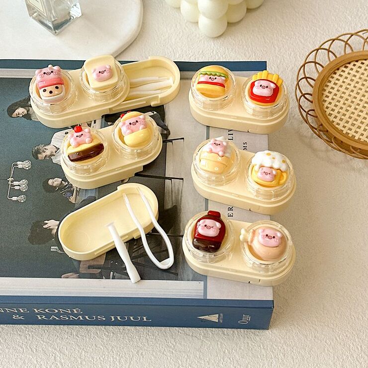 Мини-набор для мягких контактных линз выдвижной W-CT48小猪黄盒