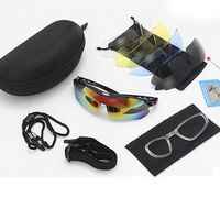 Очки защитные противоударные тактические поляризационные и с UV400, набор из 5-х линз, 089偏光-DX