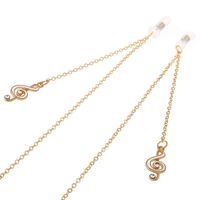 Metal non-slip chain, with musical note, for glasses and masks GL031
