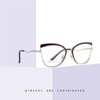 Combined frame (metal + TR90) or glasses with blue light protection, with spring hinges FA87103