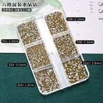 Набор страз с заостренным дном для украшения оправ и очков, прозрачный цвет, размеры 1.3-2.8 мм (цена за упаковку, мин. заказ - 3 уп.)