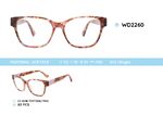 Plastic acetate eyeglasses frame with spring hinges WD2260