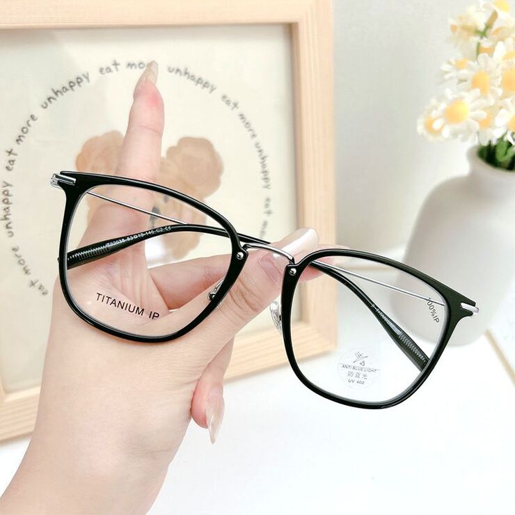 Titanium + plastic TR90 extralight frame with lens Blue Ray Cut MAMO T22038